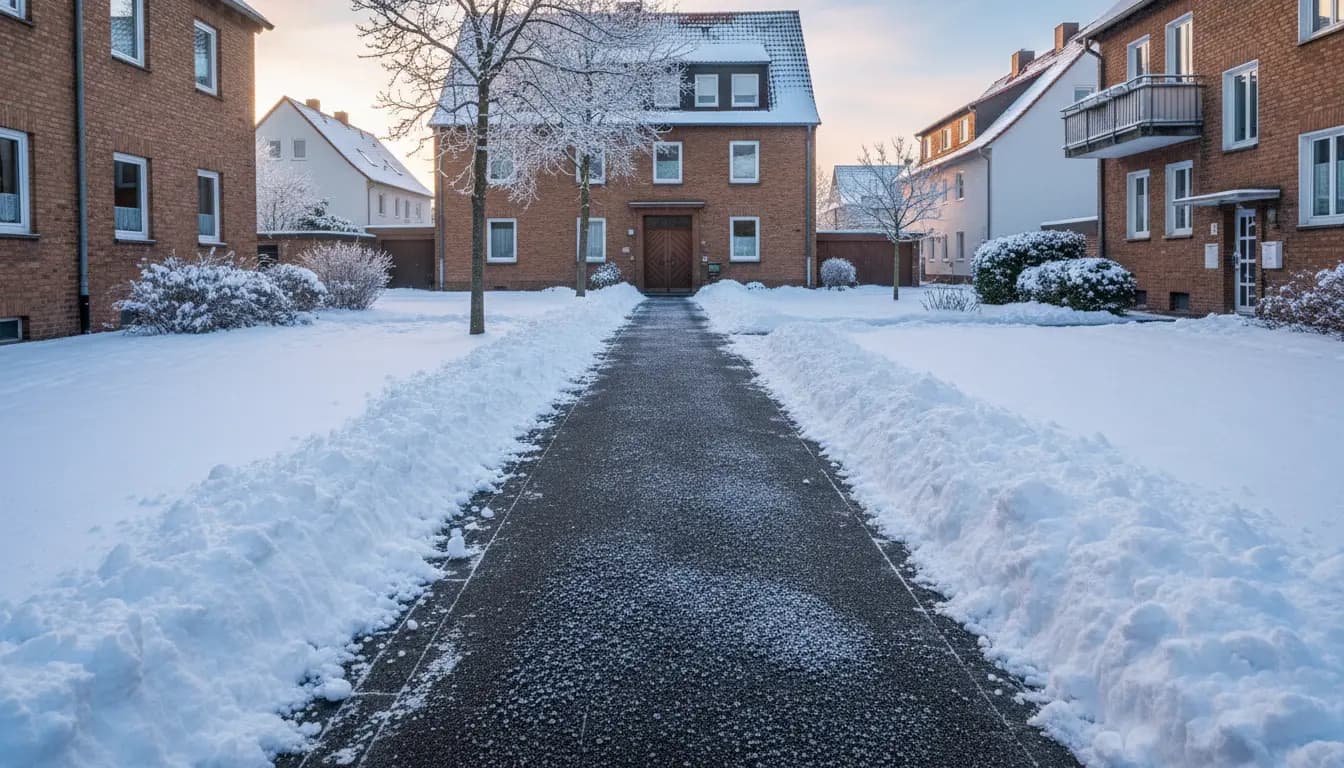 Schneeräumung auf Gehwegen